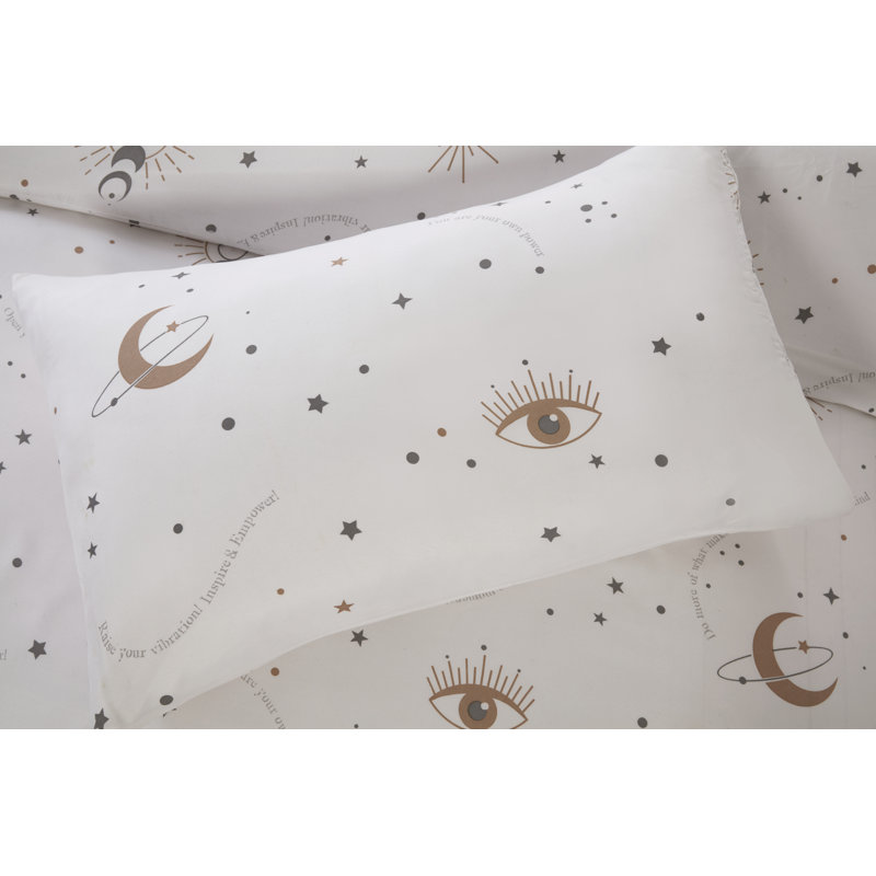 Chenisse Cotton Blend Abstract Duvet Cover with Pillowcases Included, Single Duvet Cover + 1 Standard Pillowcase