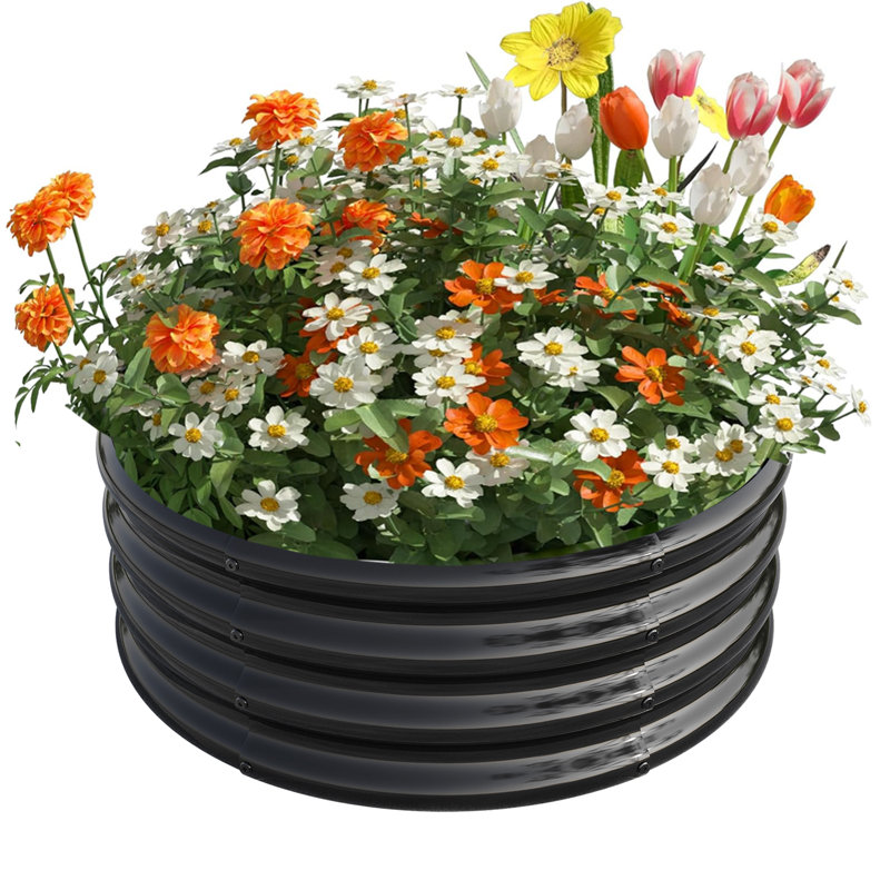 Klinedinst Metal Planter Box, Black, 11.40'' H X 32.00'' W X 32.00'' D