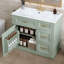 Meuble-lavabo de salle de bain avec lavabo, armoire avec 4 tiroirs, porte à fermeture en douceur et tablette réglable, lavabo en céramique, meuble-lavabo moderne pour l'organisation de la salle de bain-936644176-936644181