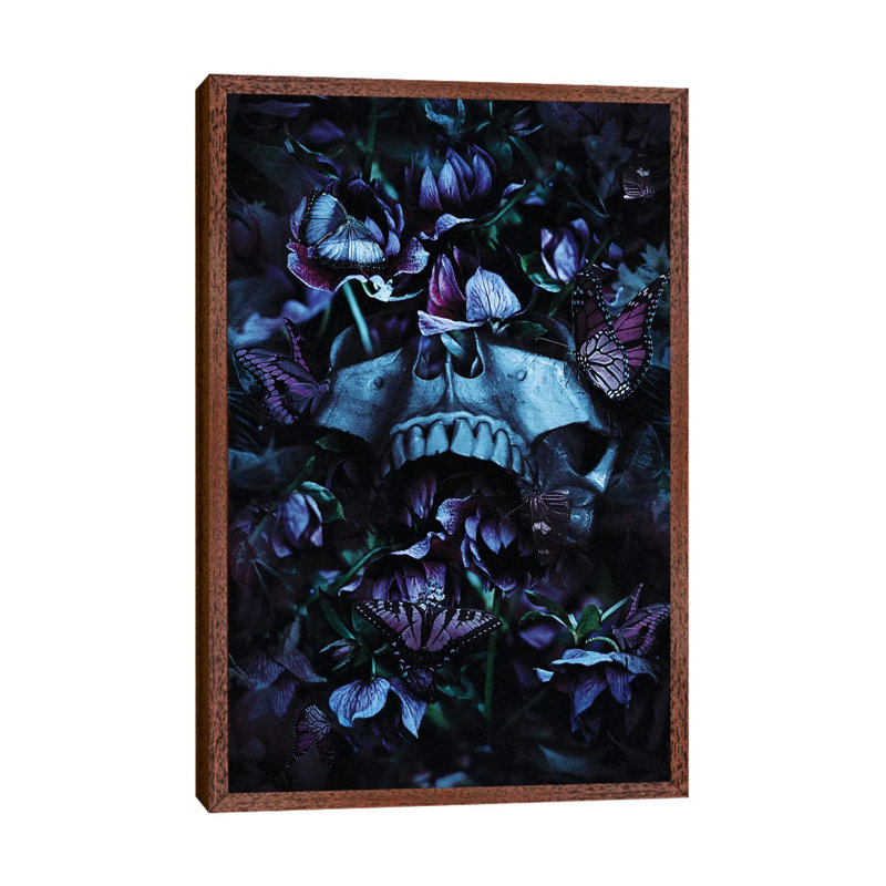 Blossom Death by Nicebleed - Print on Canvas, 101.6cm H x 66.04cm W x 3.81cm D, Classic Brown Wood Framed