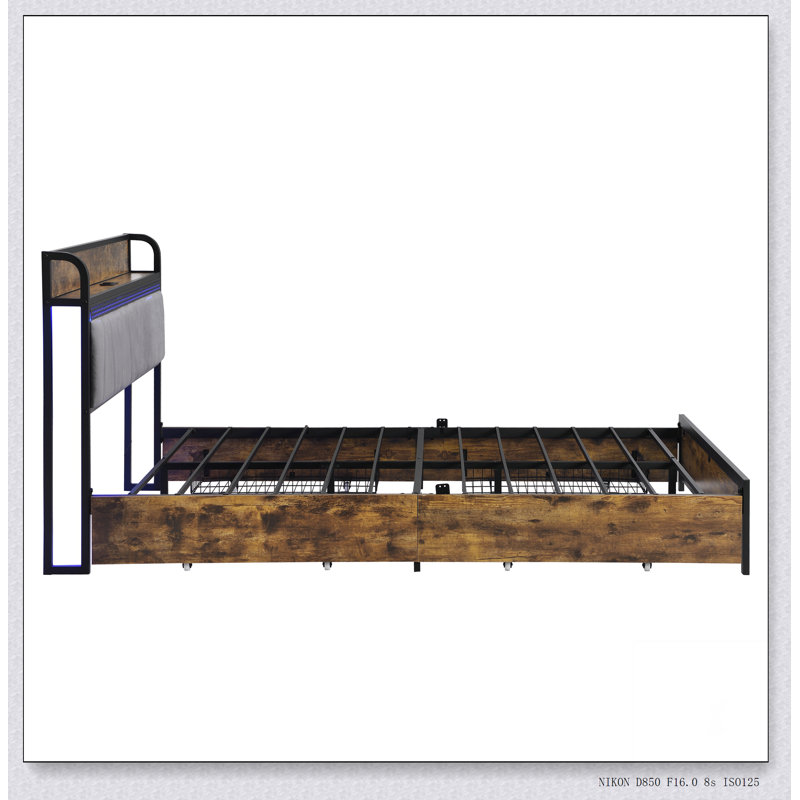 Black;Brown;Grey Queen Bed