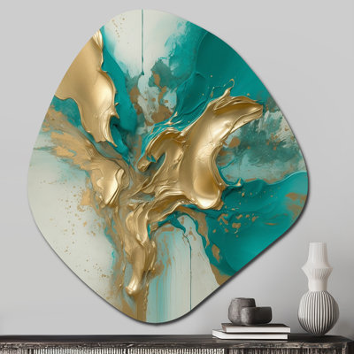 Leamington - Abstract Marble Nebula Shape Irregular Metal Wall Decor