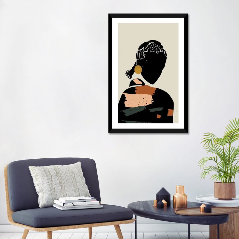 Poils noirs - Impression sur toile, H 24 po x l 32 po x P 1 po, Papier encadré noir, Blanc
