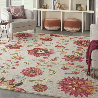 Xylah Wool Floral Indoor Rug