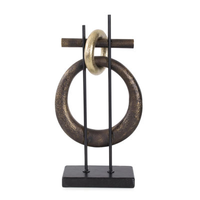Boquin Circle Sculpture in Polyresin