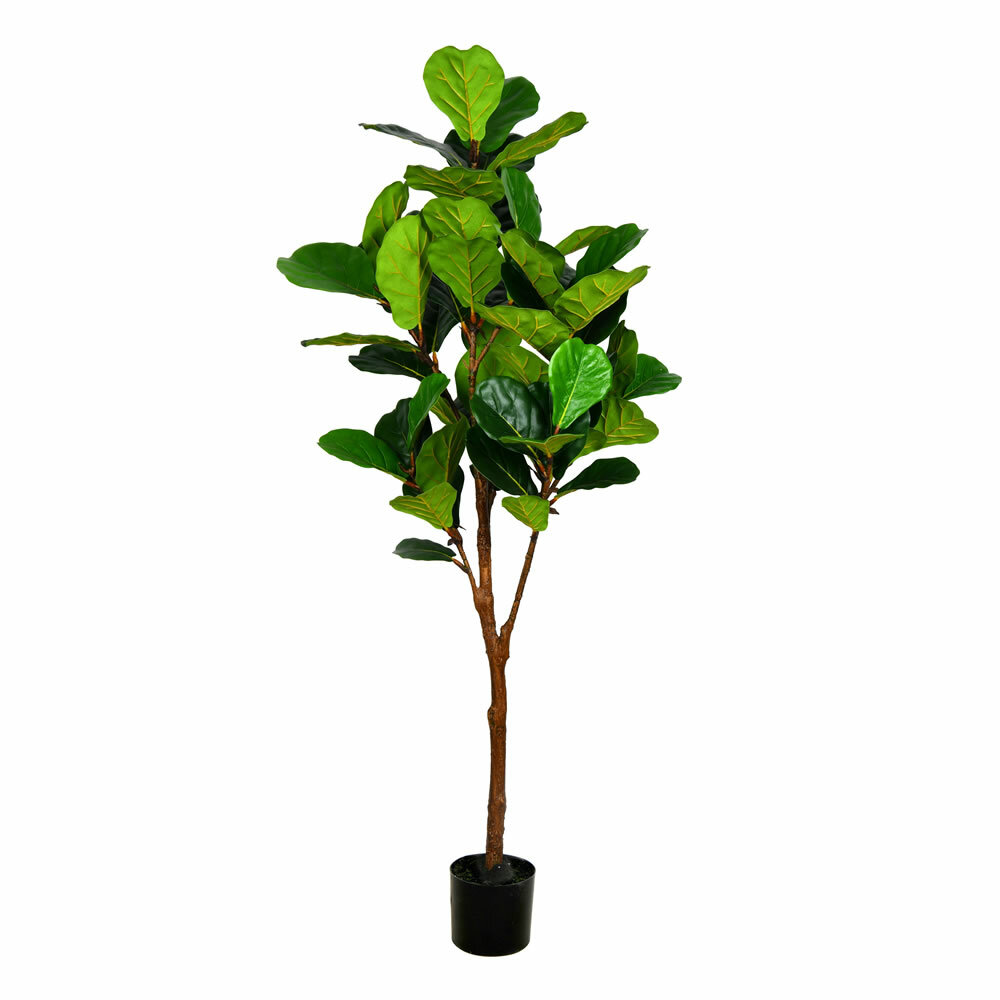 AllModern Alodie 96'' Faux Fiddle Leaf Fig Tree in Pot & Reviews | Wayfair