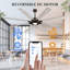 84 Inch Smart Ceiling Fan with Light, Alexa Control, Indoor Outdoor Ceiling Fan,Modern Quiet Fan with Oil Rubbed Bronze Finish