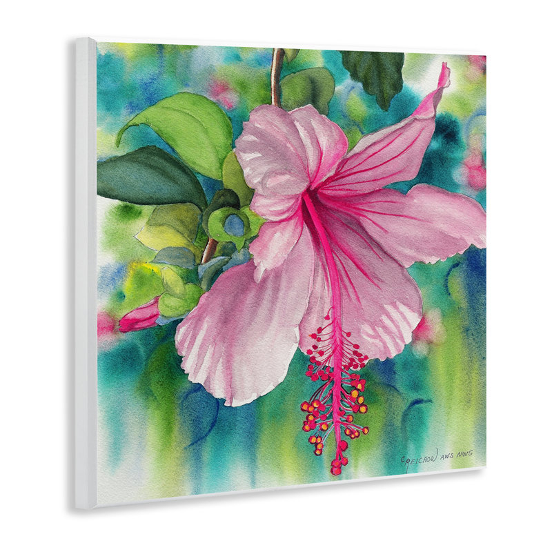 Hibiscus délicat, art mural, par Christine Reichow