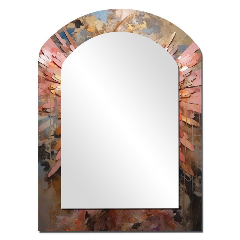 Miroir mural rose et bleu, 34 po x 25 po