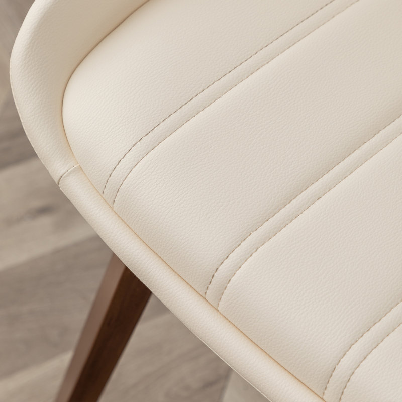 Chaise rembourrée en similicuir Kelham, Beige
