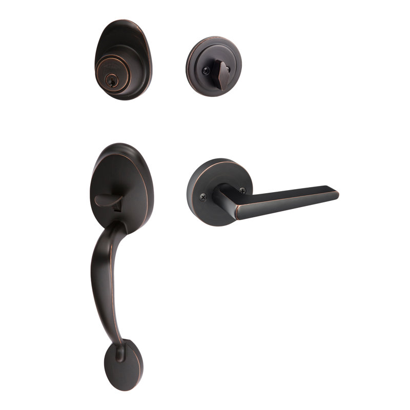 Ensemble de poignée Alta, Bronze vintage, Réversible, Levier Basel