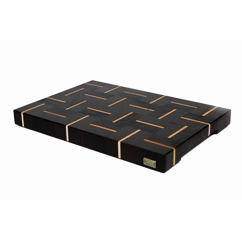 Maple/Wenge Wood Cutting Board, 10" W x 15" L