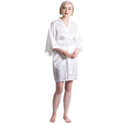 Peignoir en satin avec poches Quindy