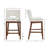 Upholstered Farmhouse Bar Stools, 26" Counter Barstools With Wood Legs For Kitchen Island/Breakfast Bar/Home Pub Set of 2-1259394261