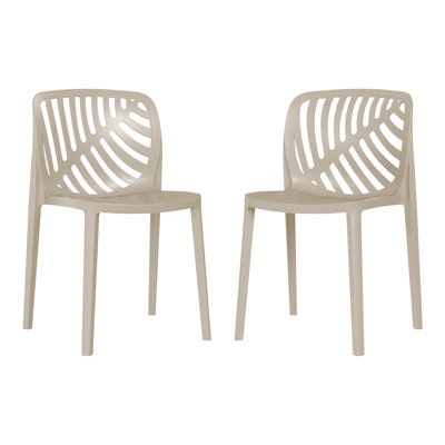Ensemble de 2 chaises de patio empilables