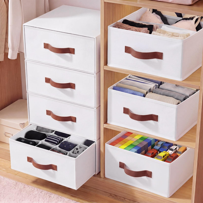 4 Drawer Storage Drawer, Pink