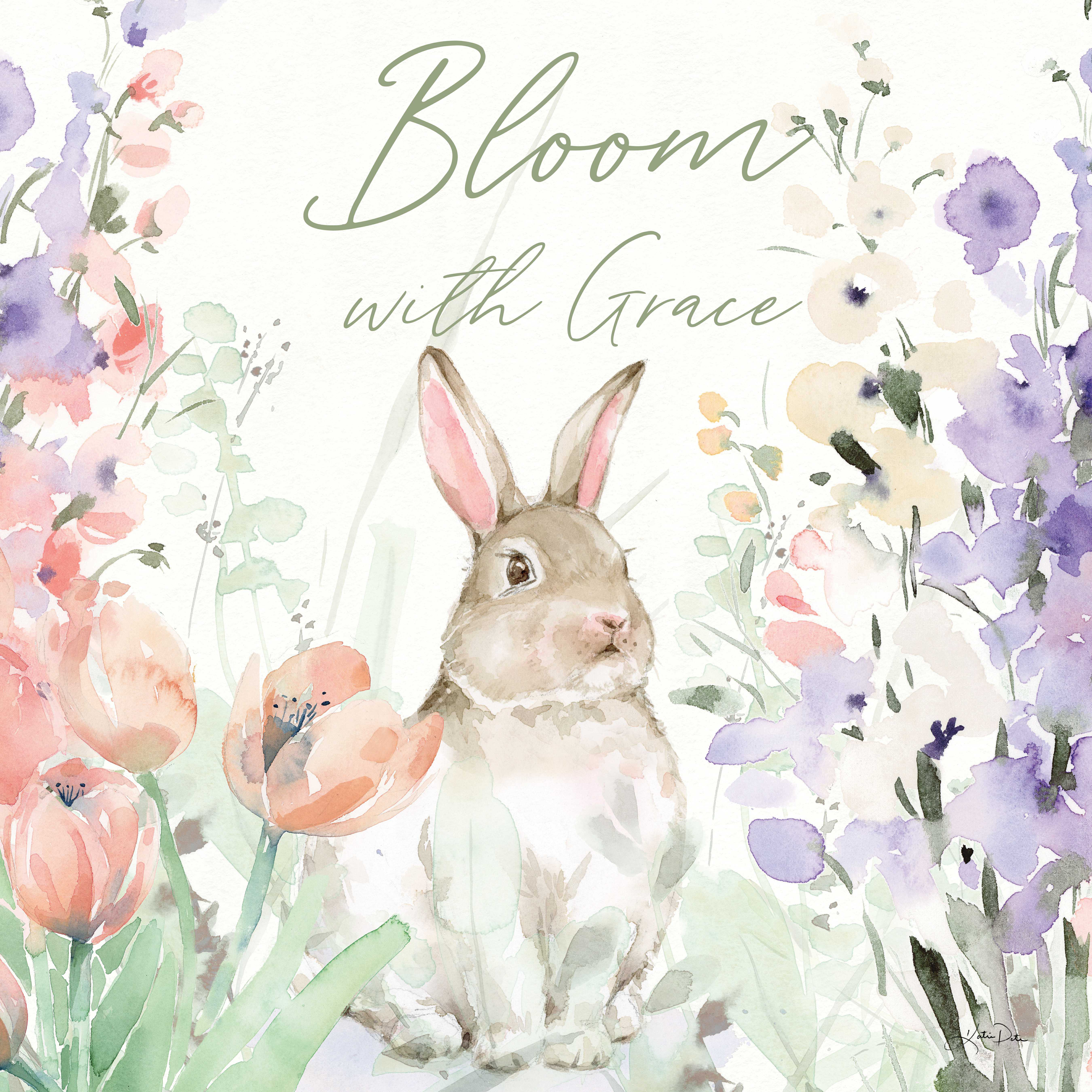 Trinx Harmonie Blooming Bunnies III On Canvas by Katrina Pete Print