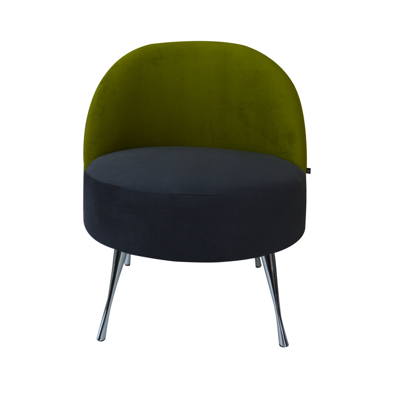 Upholstered Accent Chair, Purple/Grey/Green