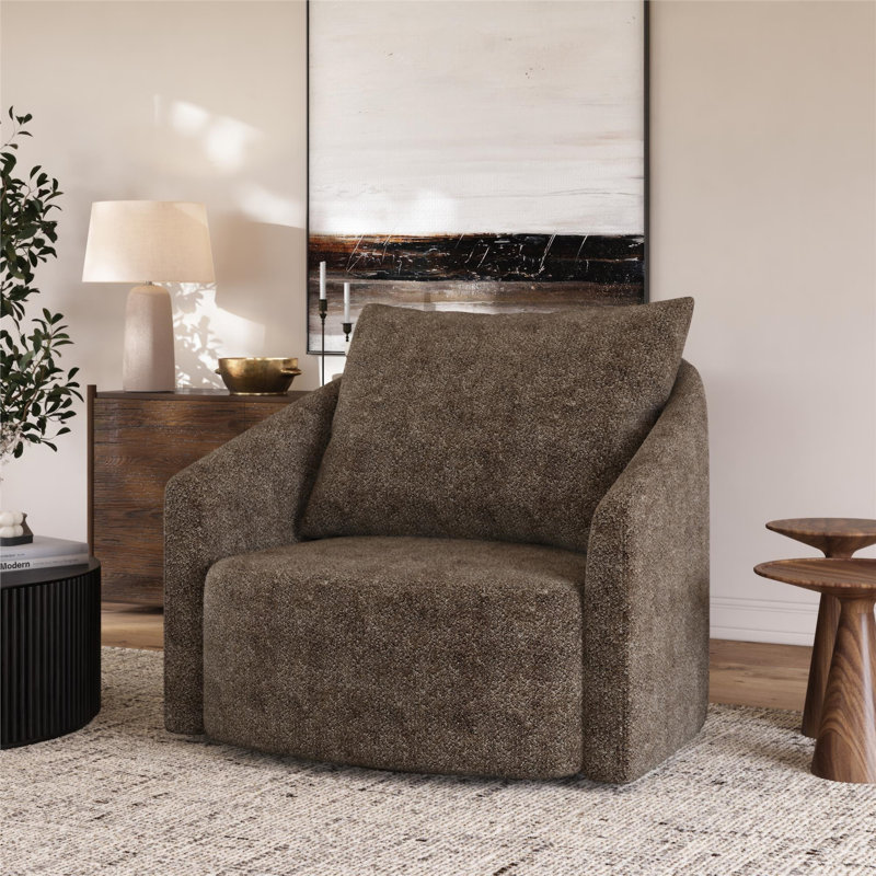 Fauteuil d'appoint rond et pivotant