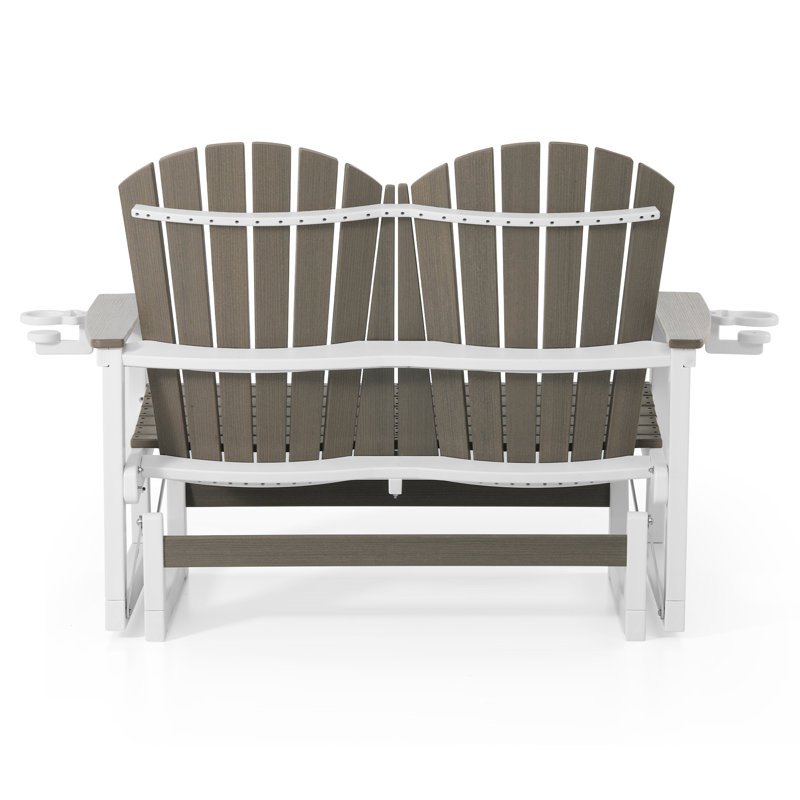 Fauteuil oscillant 52 po Adirondack, blanc, Gray/White