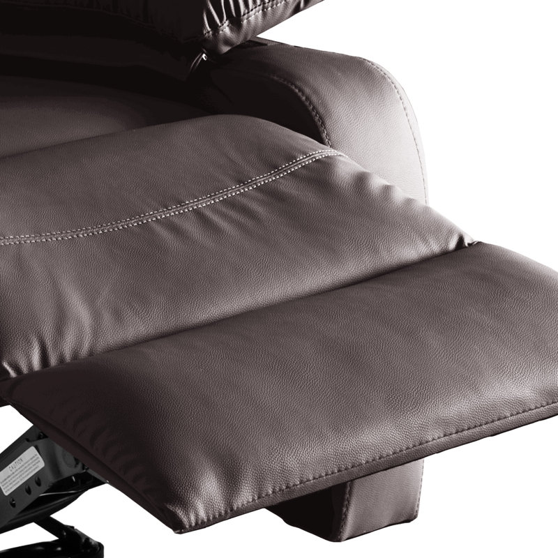 Petit fauteuil inclinable manuel pour adultes, similicuir, Brun