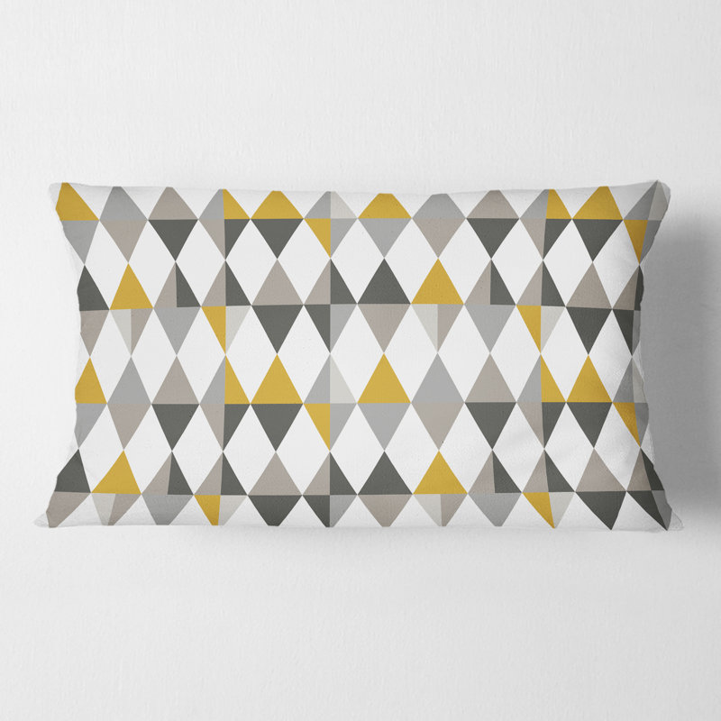 Coussin Diamond Mid-Century, Gris