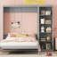 Lit escamotable double pleine grandeur avec tablettes (lit)-336779505