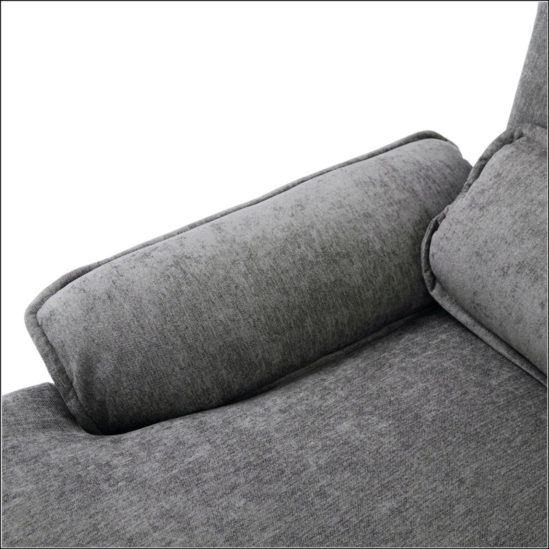 Confortable canapé en forme de U avec méridienne double, canapé-lit modulaire pour le salon, idéal pour la détente et le divertissement