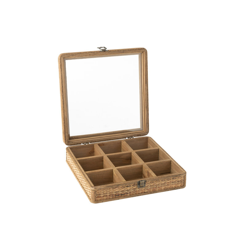 Square 9 Compartments Watch Box