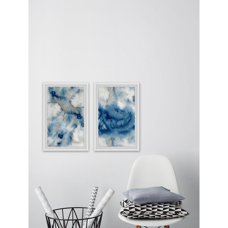 À l'intérieur du diptyque Blue Abyss, H 36 po x l 24 po