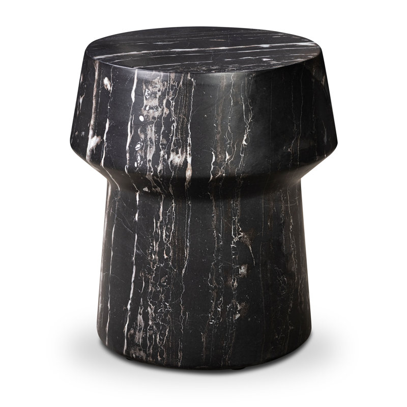 Table d'appoint en béton Zyra, Noir