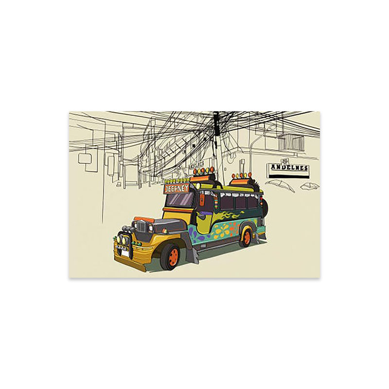 " Philippines - Jeepney " by 5by5collective, 16" H x 24" W x 0.25" D