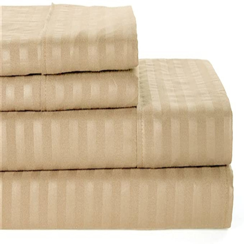 Ensemble de literie en microfibre avec draps-housse et drap-housse Lux Decor Collection, Taies d'oreiller pour grand lit
