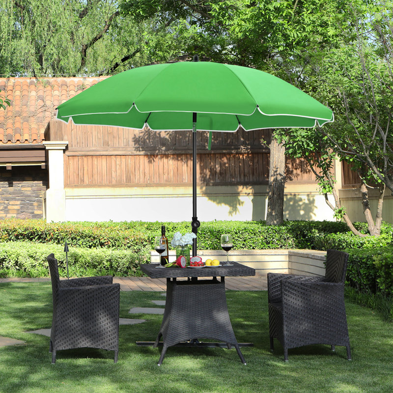 Dow 160cm Beach Parasol, Green