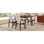 Ensembles de table de salle à manger peu encombrants, chaises en bois massif et rembourrées, style moderne pour la cuisine