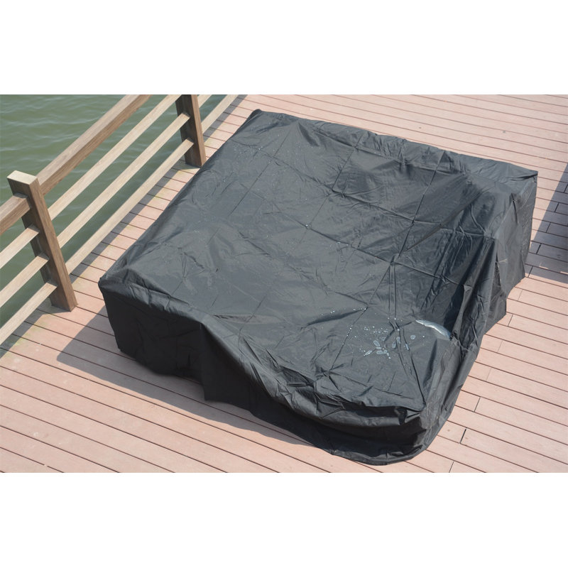 Perry Outdoor Cover, 35.1" H x 99.45" W x 99.45" D, Black