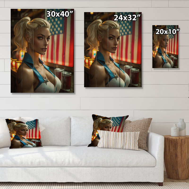" American Beauty IV ", 20" H x 10" W x 0.78" D