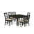 7 pièces: 1 table, 6 chaises