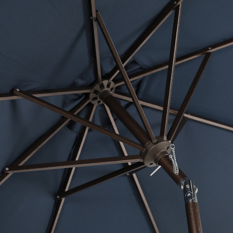 Parasol de marché avec base, Bleu foncé