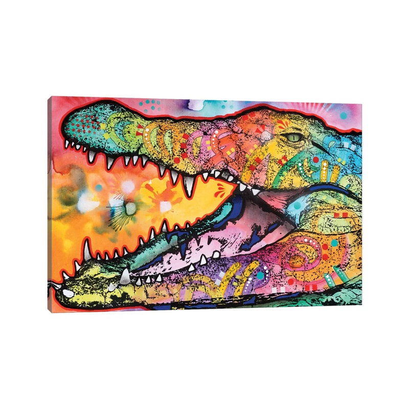 In Awhile Crocodile I by Dean Russo - Wrapped Canvas Print, 66.04 cm H x 45.72 cm W x 3.175 cm D