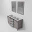 Meuble-lavabo double l 60 po x P 22 po et miroirs 24 po Marsyas-1953980530