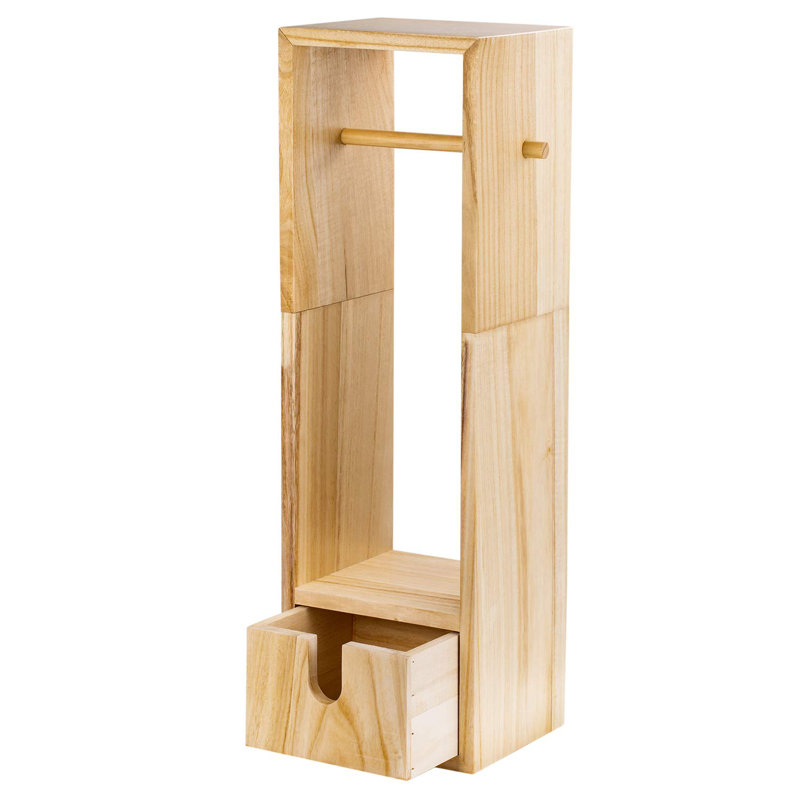 Porte-papier hygiénique sur pied, Brun