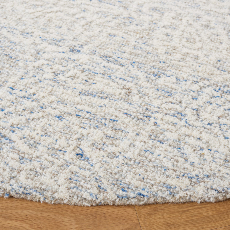 Alfrik Hand Tufted Indian Wool And Cotton With Latex Damask Rug, Rectangle 5' x 8'