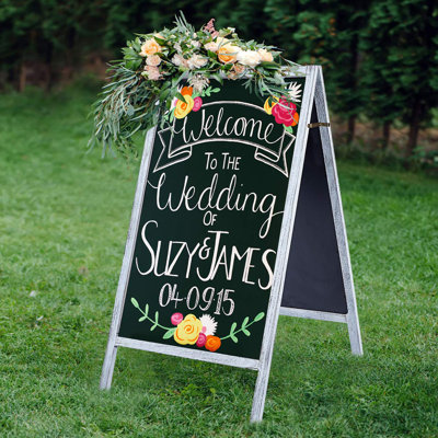 Freestanding Fiberboard Reversible Small - 2' - 4' Chalkboard