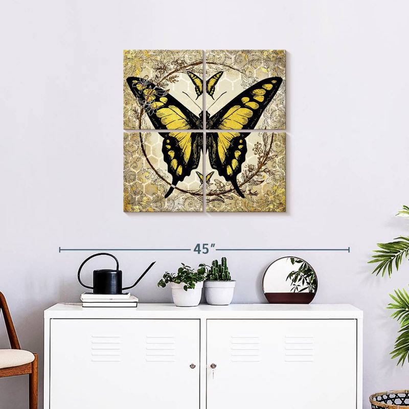 Brampt Honey Bee Butterfly II, 26" H x 26" W