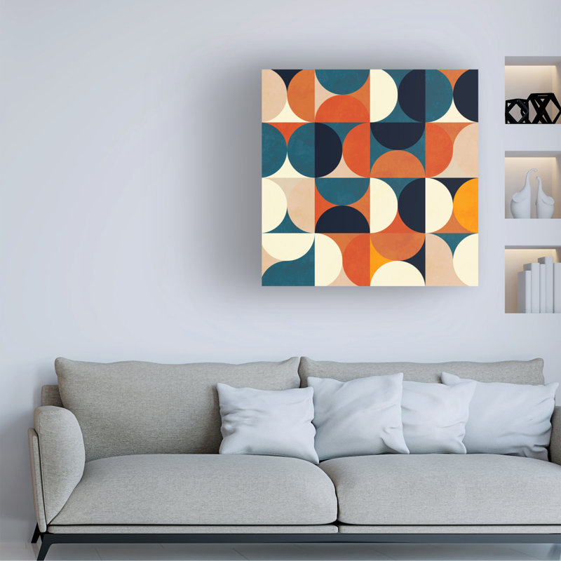 "Bachelor", motif géométrique sur toile, H 35 po x l 35 po