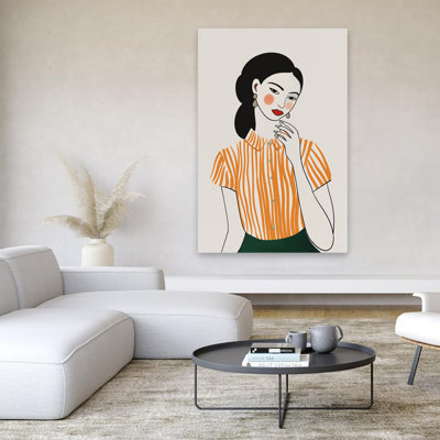 Femme en blouse rayée Ii Art, art abstrait contemporain