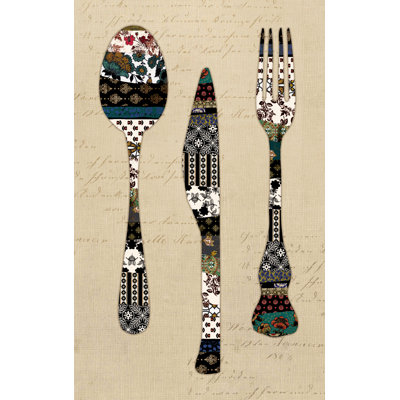 Patterned Utensils - Painting Print