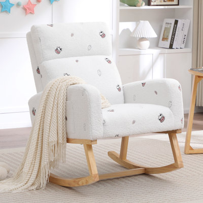 Teddy Nursery Glider Chair with Cartoon Patterns