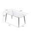 Table de salle à manger 62,99 po en pierre artificielle moderne à bord arrondi gris foncé et pieds en métal gris foncé pouvant accueillir 6 personnes (table de salle à manger seulement)-661135309